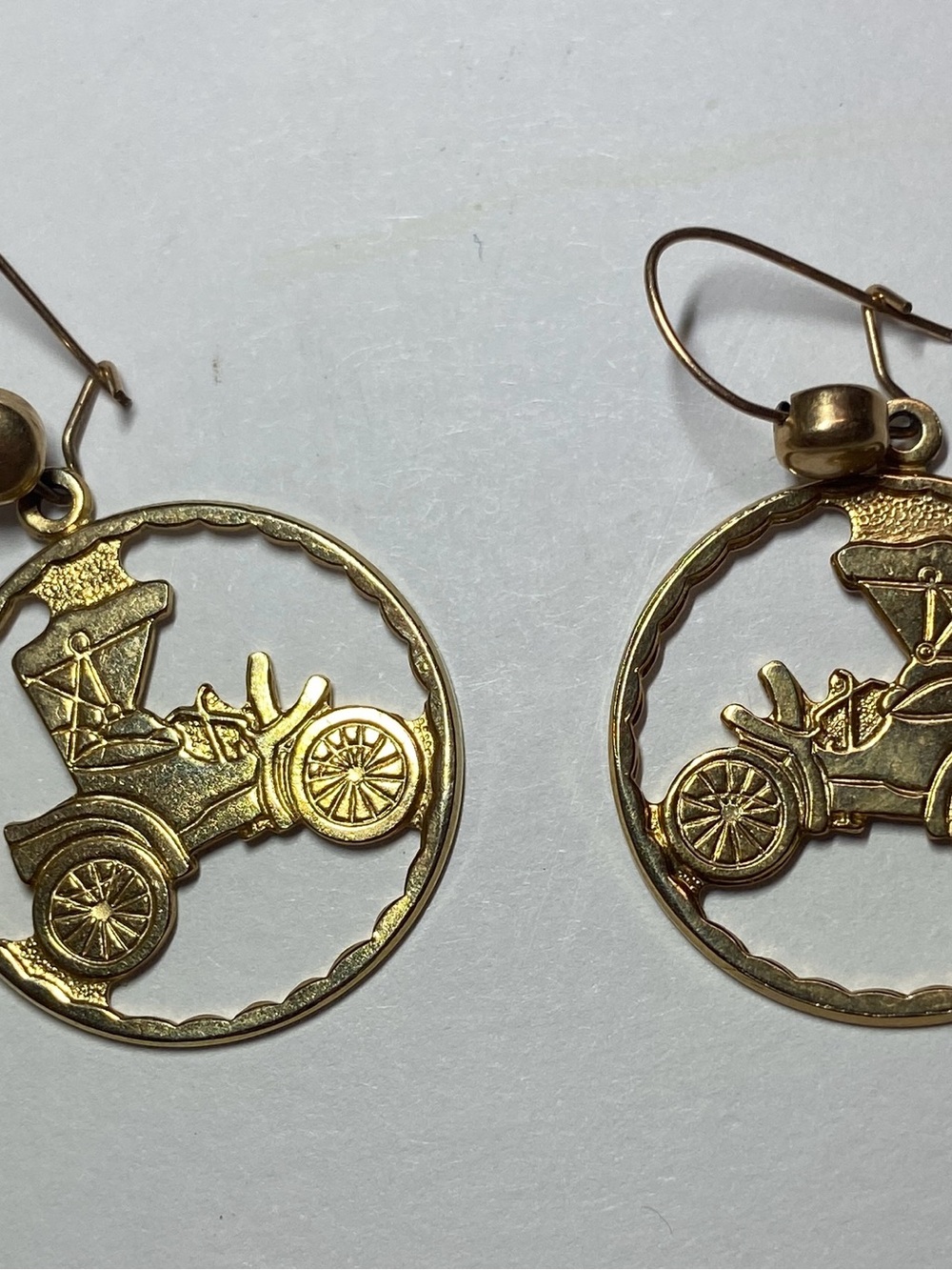Gold Tone Carriage Earrings - Women Jewelry